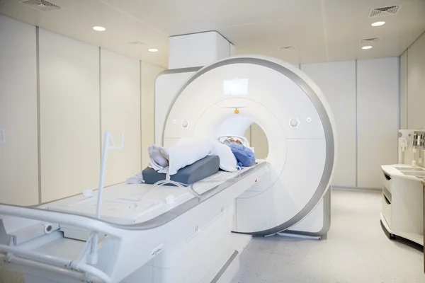Female Patient Undergoing MRI Scan