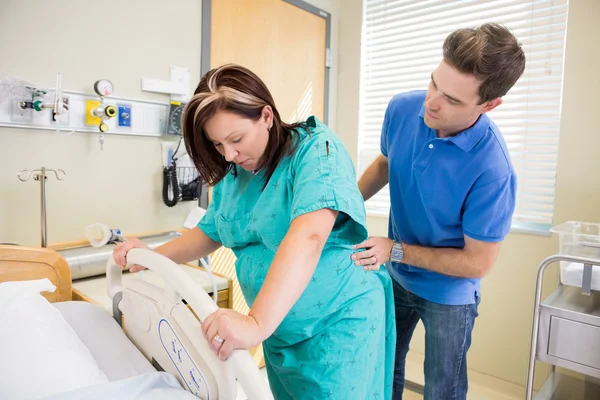 Woman Having Contraction in Hosptial