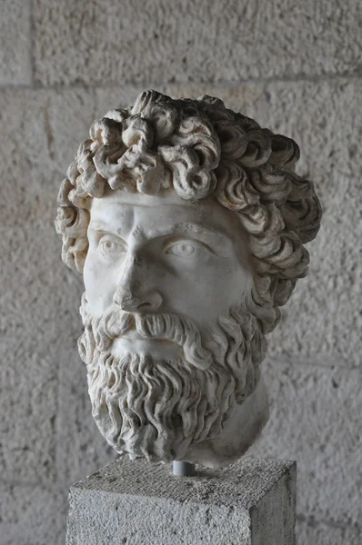 Head of bearded man statue