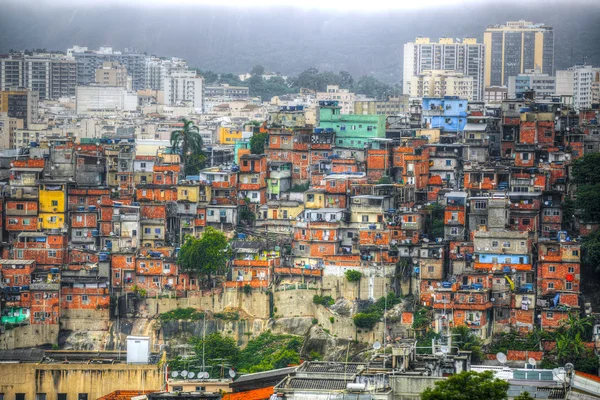 Colorful painted buildings of Favela
