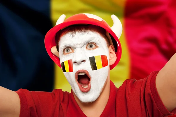 Belgian fans at the stadium