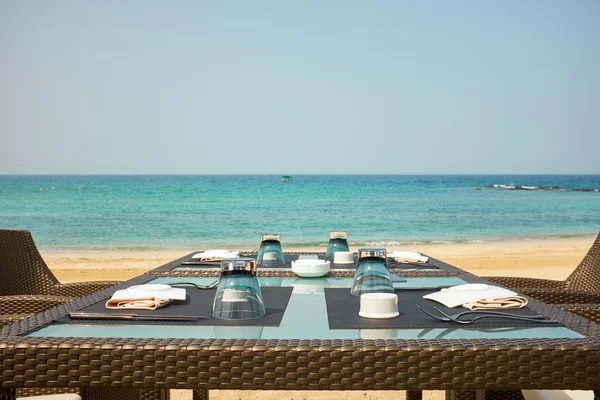 Tropical restaurant on beach