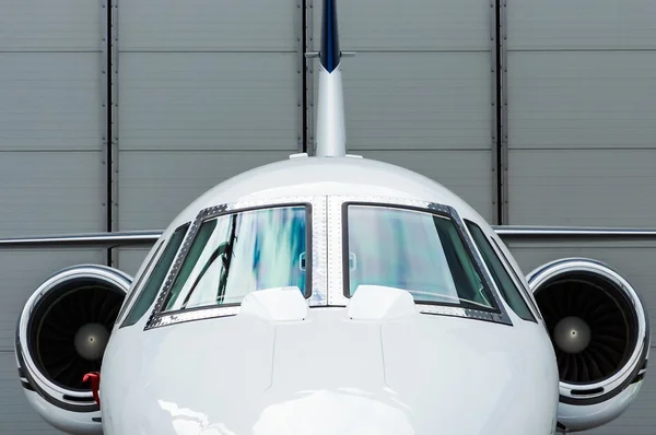 Private Jet in hangar