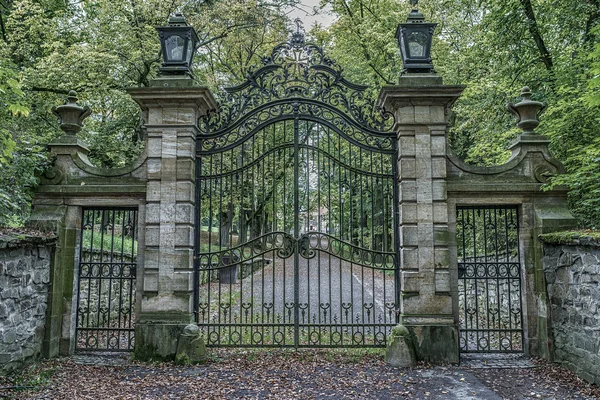 Iron gates at castle hrad Bouzov