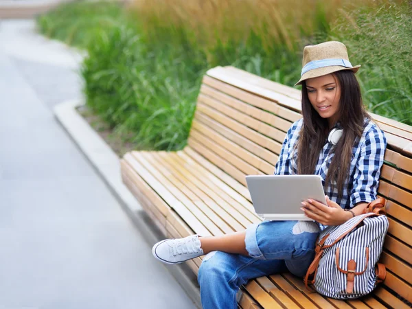 Woman with laptop