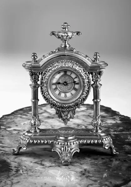 French Gold Clock in black and white.