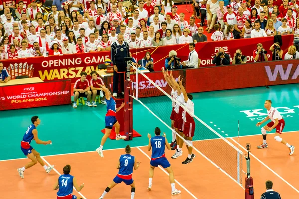 WARSAW, POLAND - AUGUST 30 : Volleyball Men\'s World Championship opening game Poland-Serbia, Warsaw, 30 August 2014