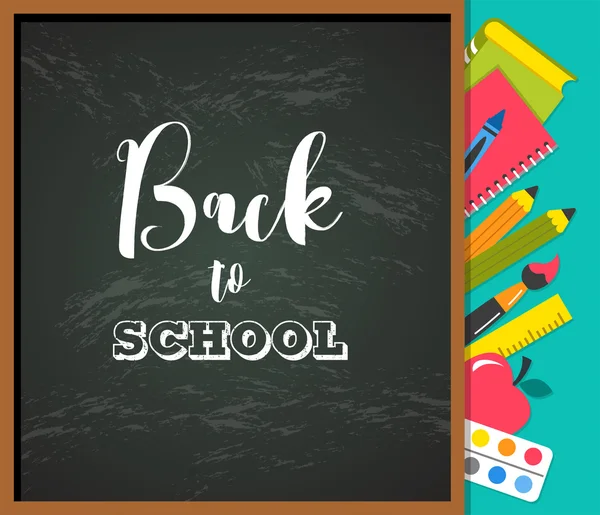 Back to school - education, creativity and science concept illustration, poster