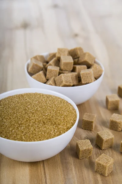 Cane sugar in a white bowls