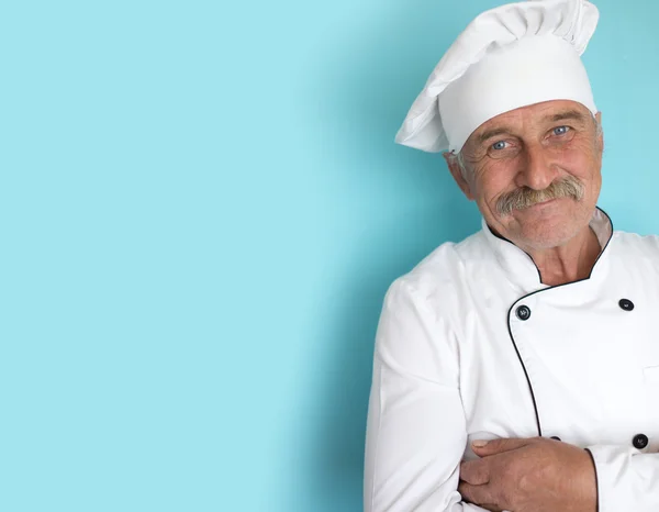 Elderly chef in uniform