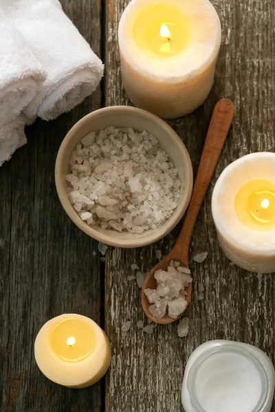 Aromatherapy objects on table