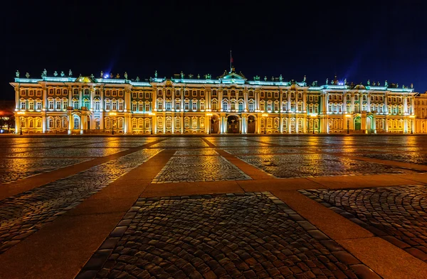 Night view of The State Hermitage Museum in Saint Petersburg