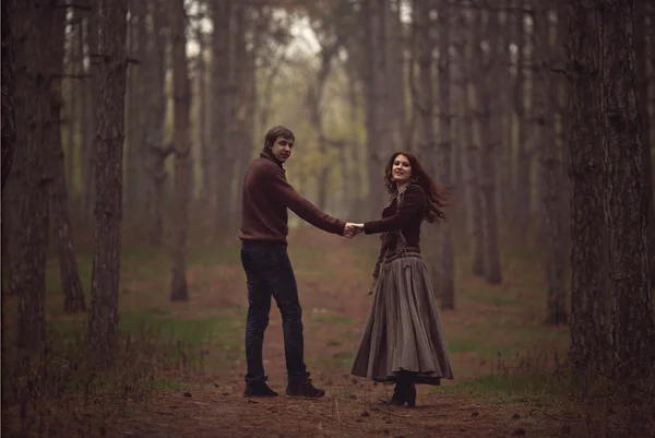 Young couple in park