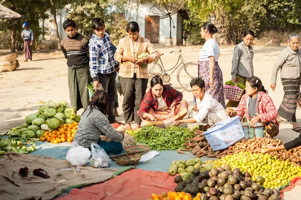 People shopping at asian market.