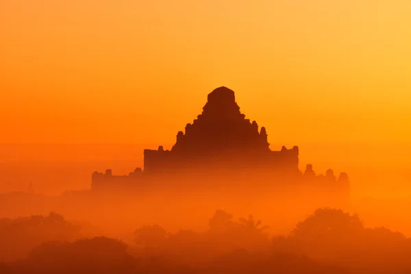 Ancient Buddhist Temples of Bagan Kingdom at sunrise. Myanmar