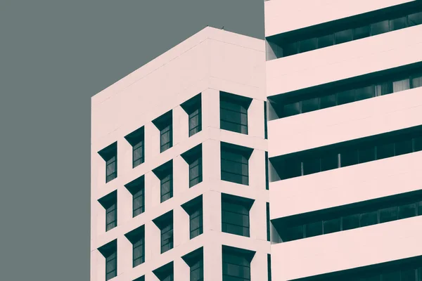 Abstract minimal style architecture. Modern building facade deta