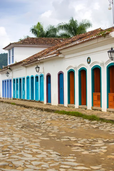 Streets of the historical town Paraty Brazil