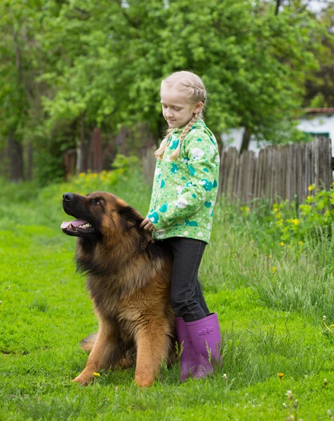 Girl and dog