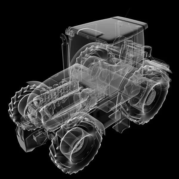 Transparent isoladed tractor image