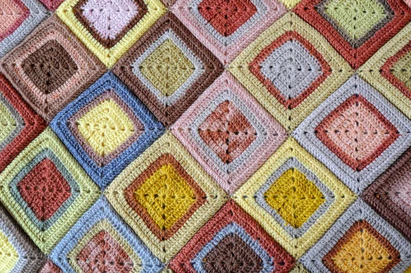 Crochet blanket background