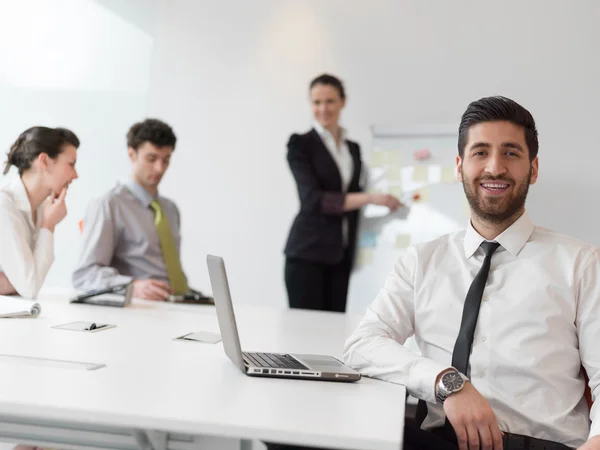 Portrait of young modern arab business man  at office