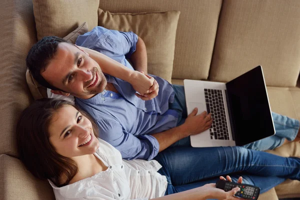 Couple on sofa