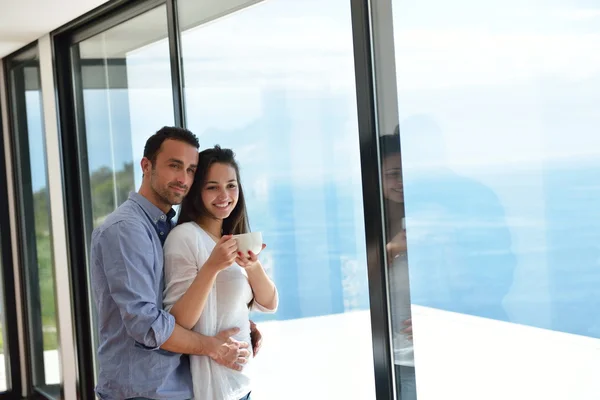 Relaxed young couple at home