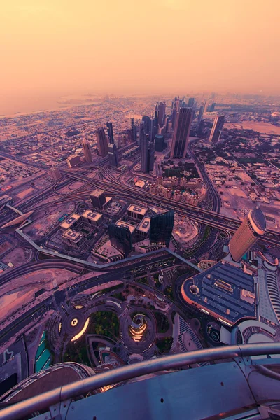 Dubai streets view at dusk