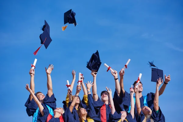 Group of young graduates