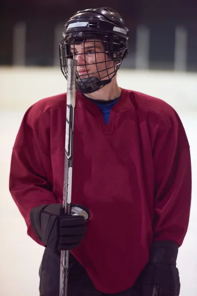 Ice hockey player portrait