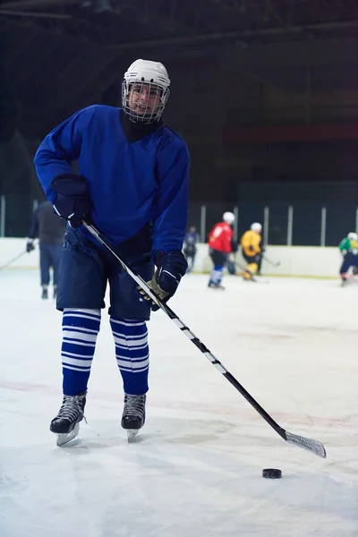 Ice hockey player portrait