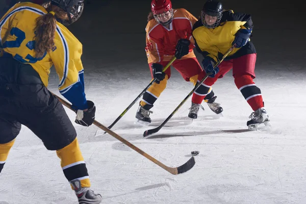 Teen ice hockey sport  players in action