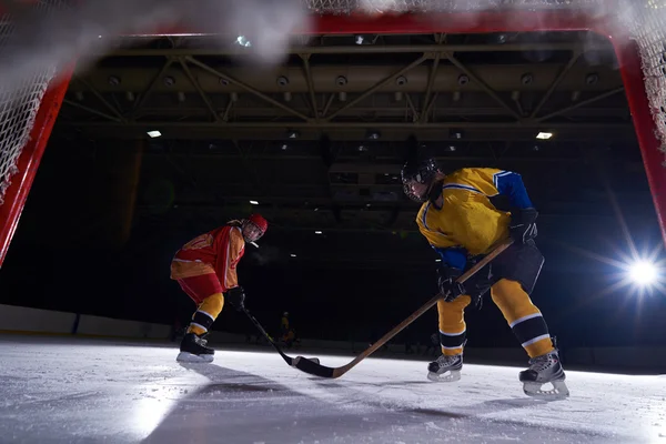 Teen ice hockey sport  players in action