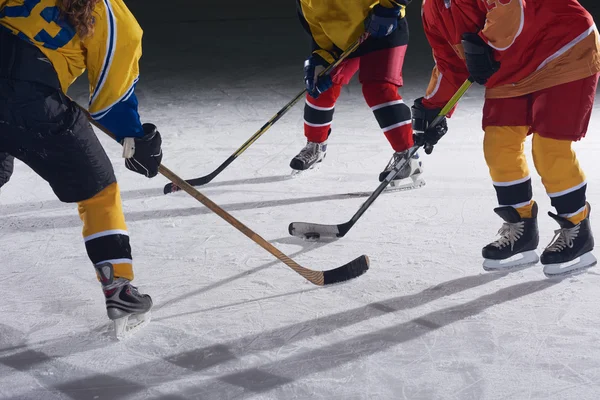 Teen ice hockey sport  players in action