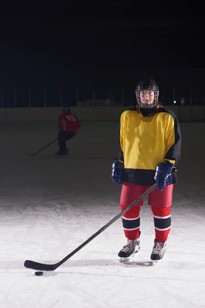 Girl children ice hockey player portrait