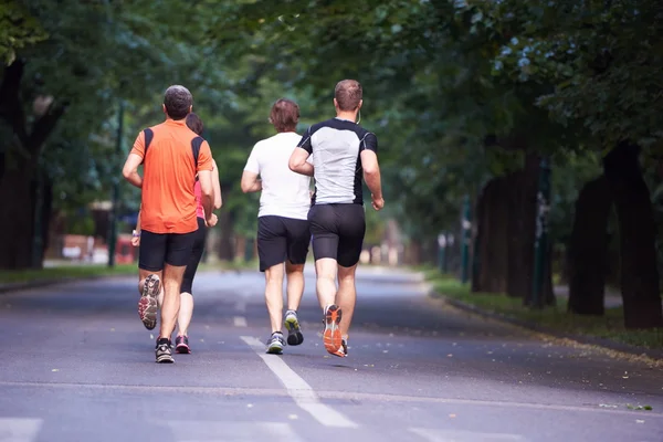 People group jogging