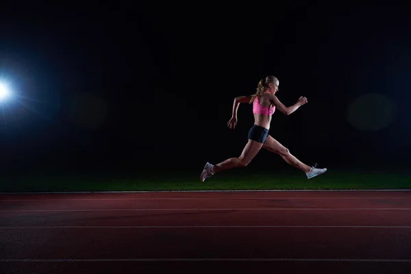 Athletic woman running