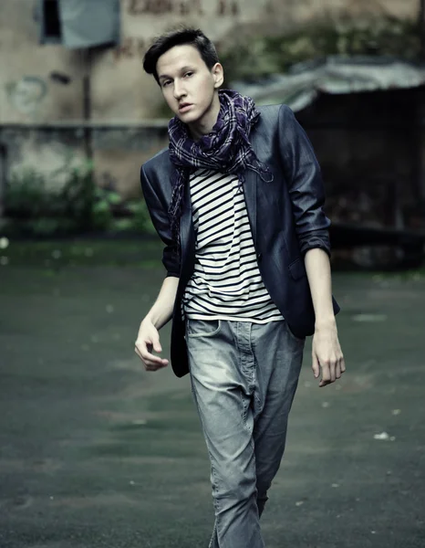 Young fashion man in casual wear.