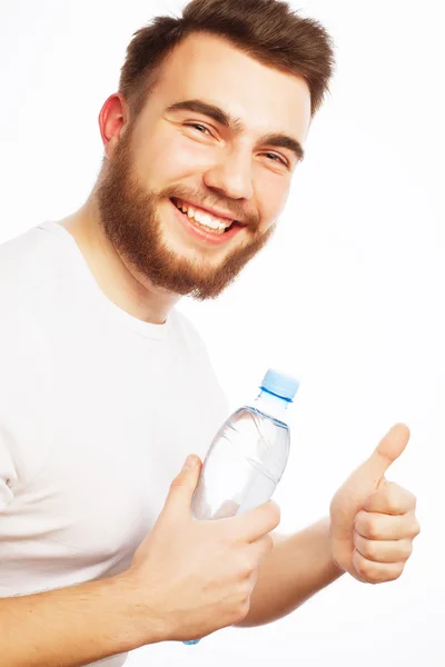 Man with  bottle of water