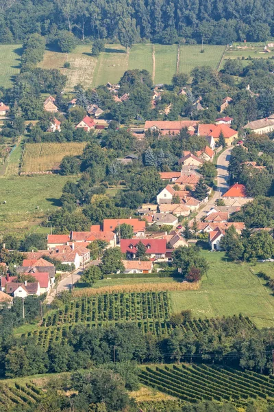 Plan view over Hungarian village
