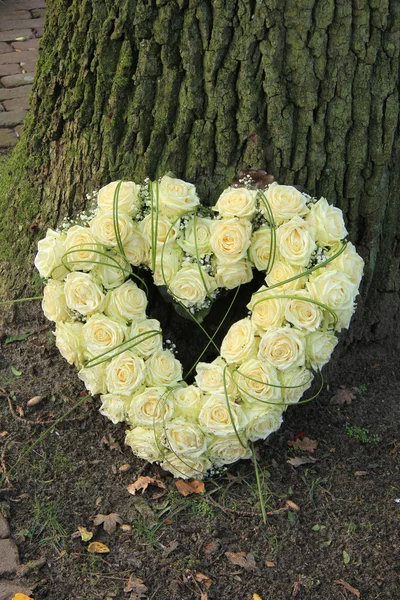 Heart shaped sympathy flowers