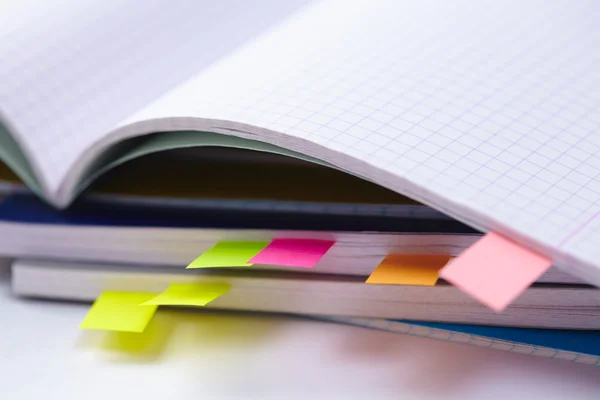 Business notebooks with colored tabs