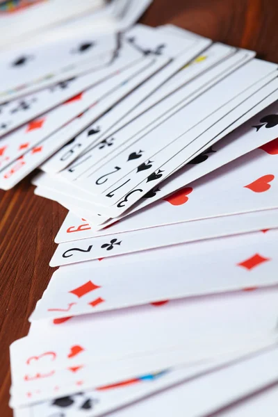 Game cards on table