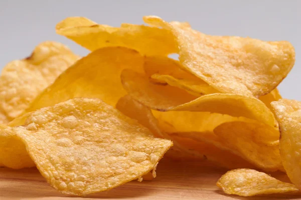Potato chips close up