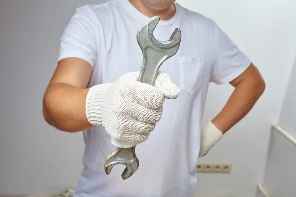 Man working  with tool