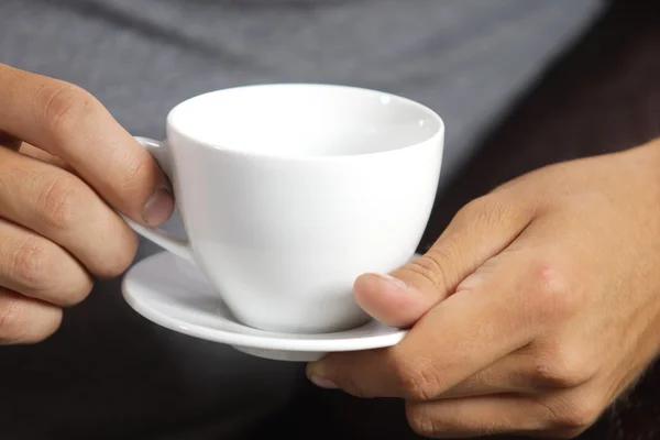 Cup of coffee in hands