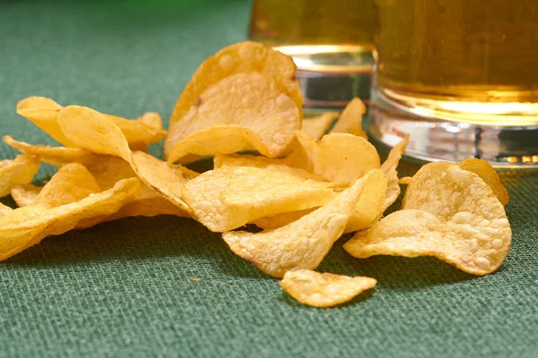 Potato chips and beer