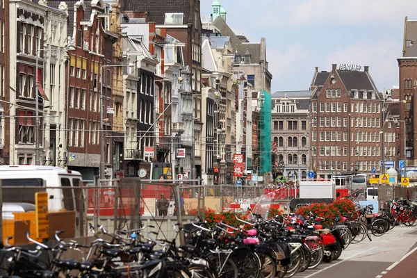AMSTERDAM, THE NETHERLANDS - AUGUST 19, 2015: Rokin street with