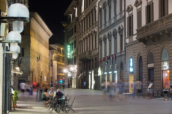 Florence street scene at night