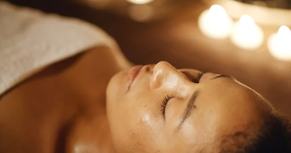 Woman on massage table